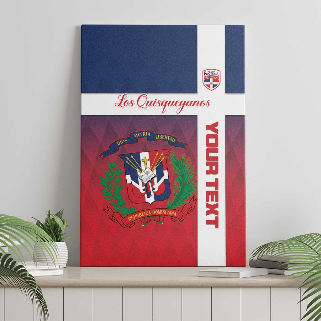 Custom Dominican Republic Football Canvas Wall Art Come On Los Quisqueyanos