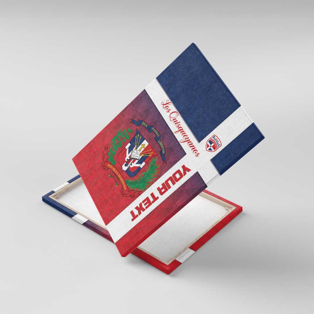 Custom Dominican Republic Football Canvas Wall Art Come On Los Quisqueyanos