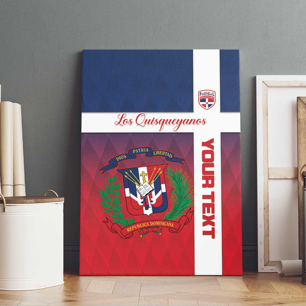 Custom Dominican Republic Football Canvas Wall Art Come On Los Quisqueyanos