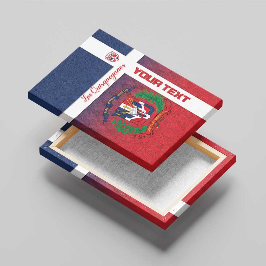 Custom Dominican Republic Football Canvas Wall Art Come On Los Quisqueyanos