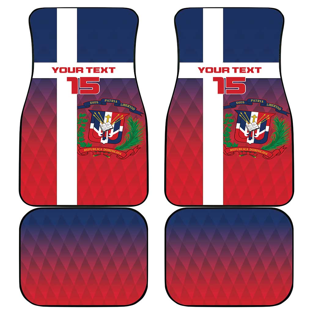 Custom Dominican Republic Football Car Mats Come On Los Quisqueyanos
