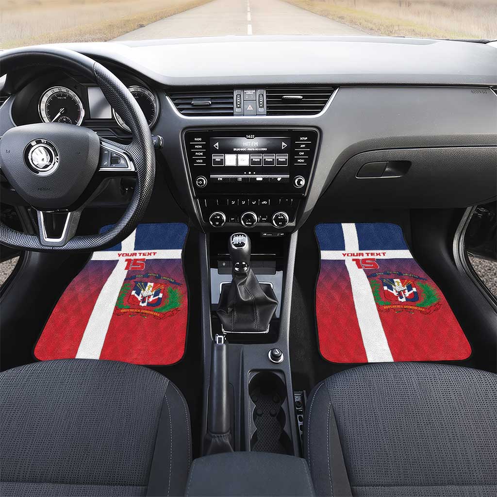 Custom Dominican Republic Football Car Mats Come On Los Quisqueyanos