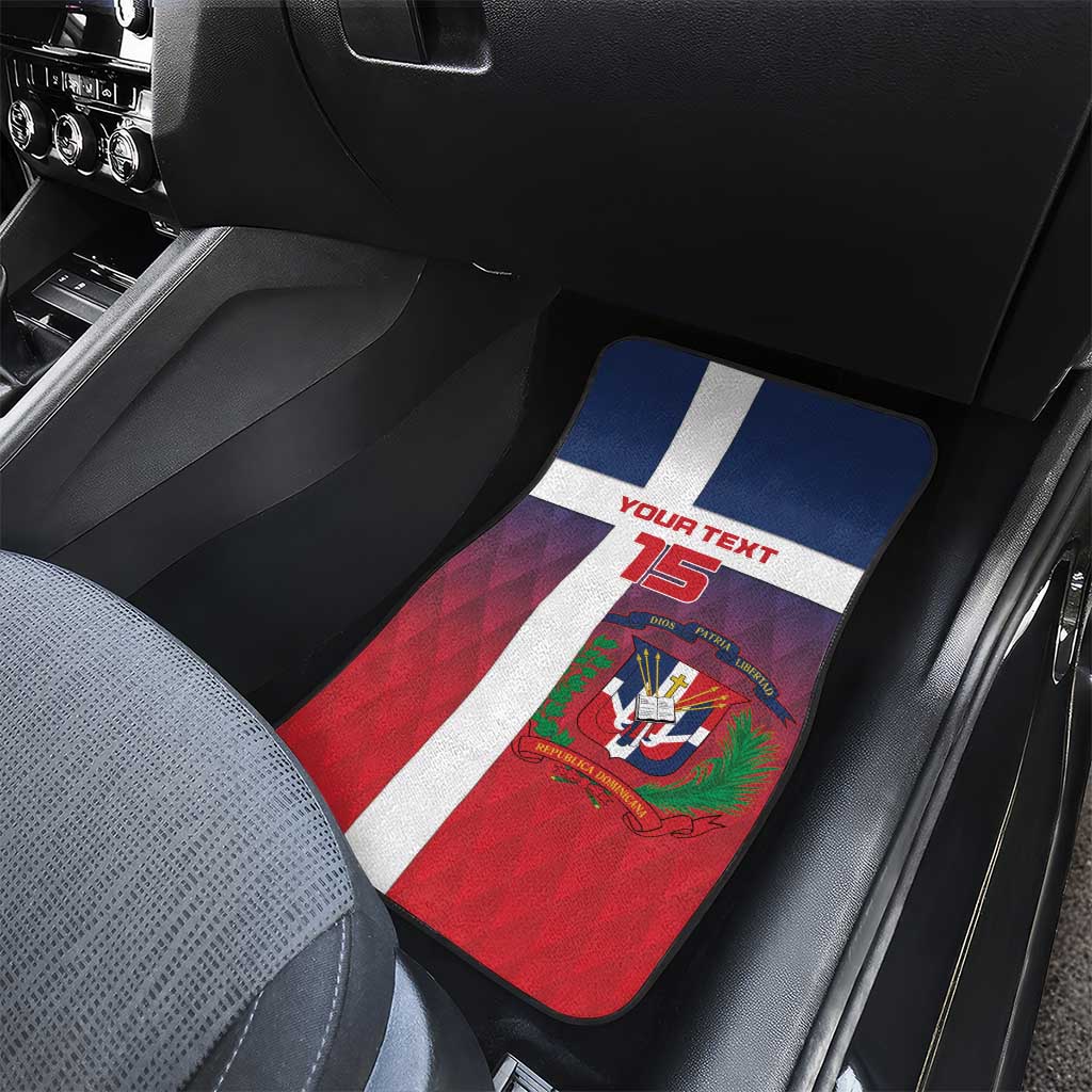 Custom Dominican Republic Football Car Mats Come On Los Quisqueyanos