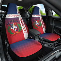 Custom Dominican Republic Football Car Seat Cover Come On Los Quisqueyanos