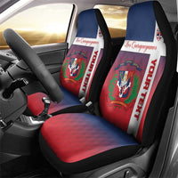 Custom Dominican Republic Football Car Seat Cover Come On Los Quisqueyanos