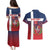 Custom Dominican Republic Football Couples Matching Puletasi and Hawaiian Shirt Come On Los Quisqueyanos