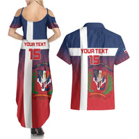 Custom Dominican Republic Football Couples Matching Summer Maxi Dress and Hawaiian Shirt Come On Los Quisqueyanos