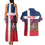 Custom Dominican Republic Football Couples Matching Tank Maxi Dress and Hawaiian Shirt Come On Los Quisqueyanos