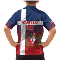 Custom Dominican Republic Football Family Matching Mermaid Dress and Hawaiian Shirt Come On Los Quisqueyanos