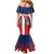 Custom Dominican Republic Football Family Matching Mermaid Dress and Hawaiian Shirt Come On Los Quisqueyanos