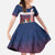 Custom Dominican Republic Football Family Matching Off Shoulder Maxi Dress and Hawaiian Shirt Come On Los Quisqueyanos