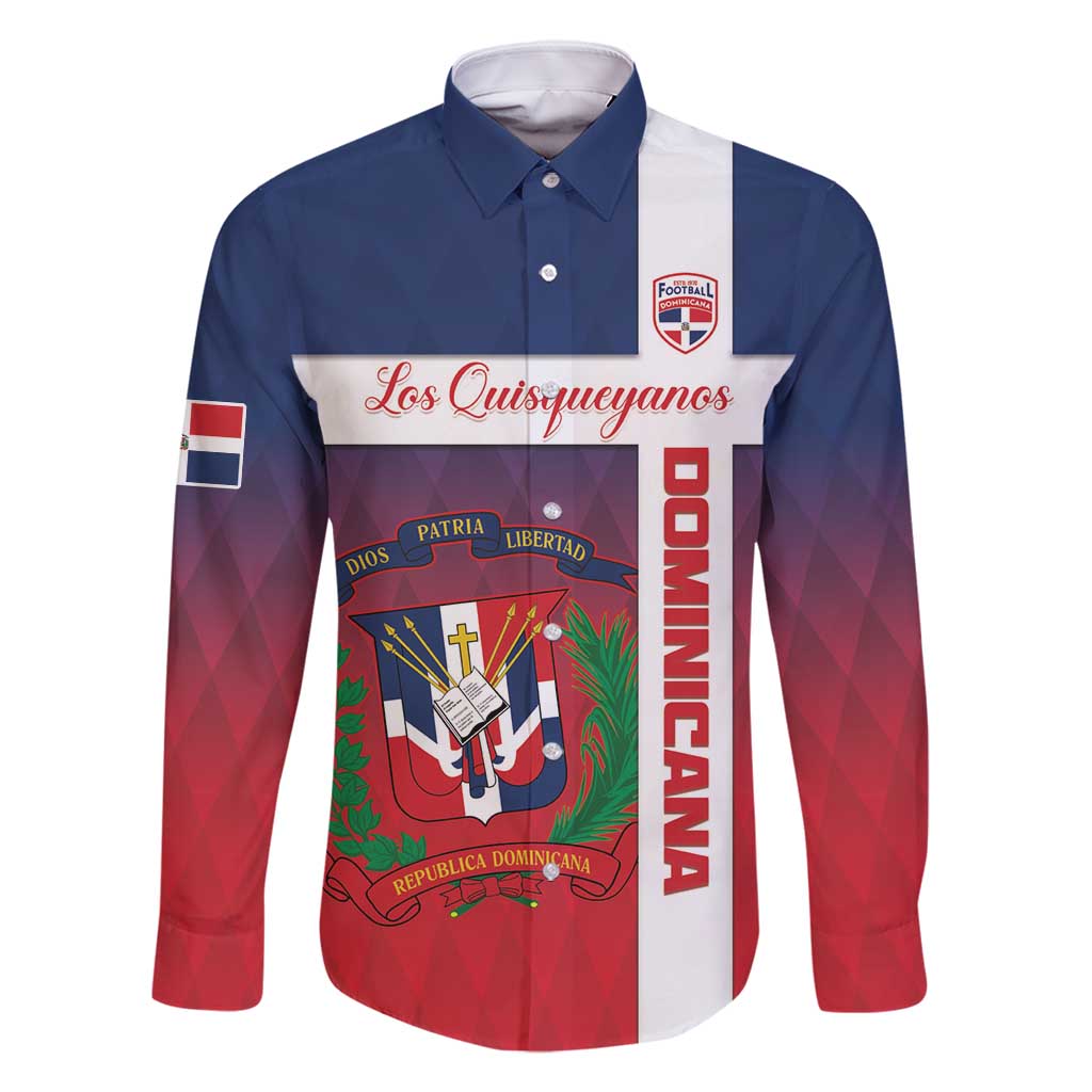 Custom Dominican Republic Football Family Matching Off Shoulder Short Dress and Hawaiian Shirt Come On Los Quisqueyanos