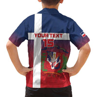 Custom Dominican Republic Football Family Matching Puletasi and Hawaiian Shirt Come On Los Quisqueyanos