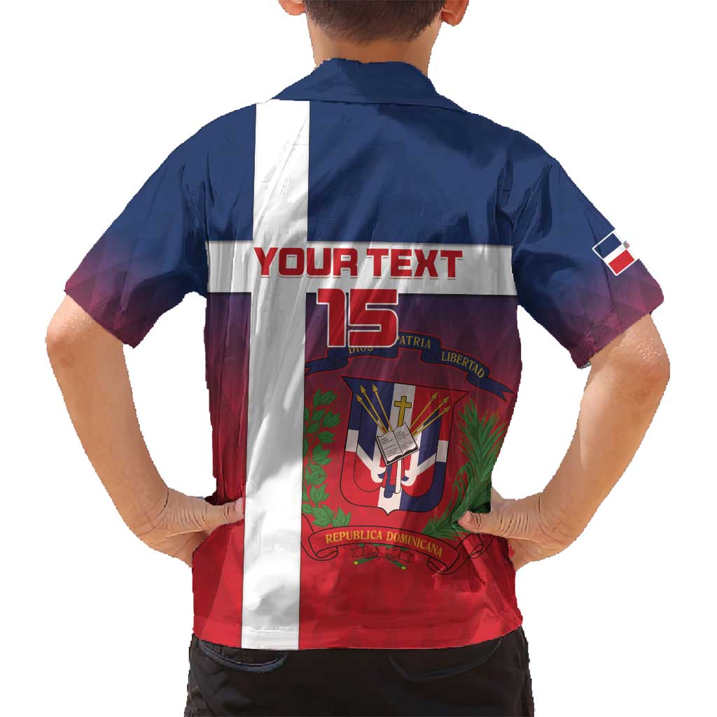 Custom Dominican Republic Football Family Matching Summer Maxi Dress and Hawaiian Shirt Come On Los Quisqueyanos