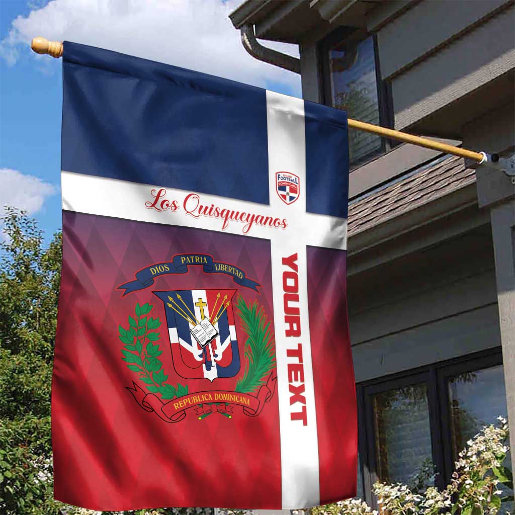 Custom Dominican Republic Football Garden Flag Come On Los Quisqueyanos
