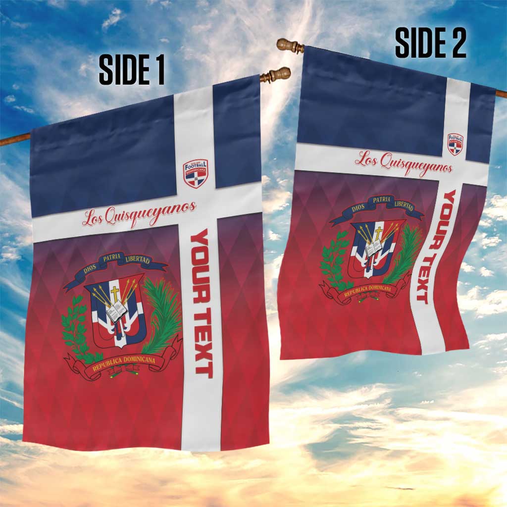 Custom Dominican Republic Football Garden Flag Come On Los Quisqueyanos