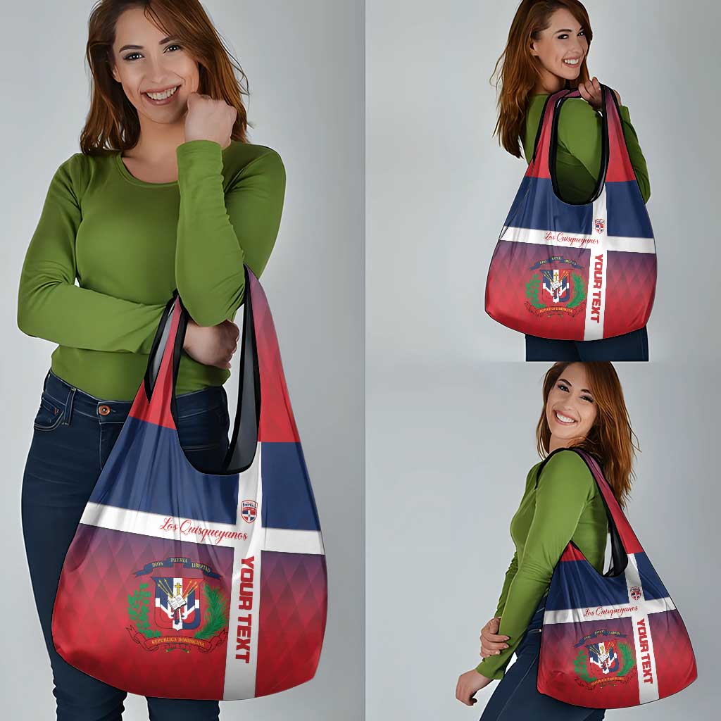 Custom Dominican Republic Football Grocery Bag Come On Los Quisqueyanos
