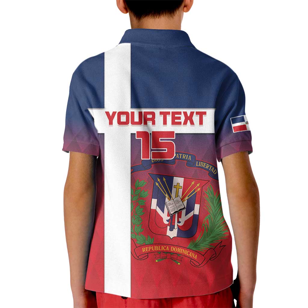 Custom Dominican Republic Football Kid Polo Shirt Come On Los Quisqueyanos