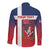 Custom Dominican Republic Football Long Sleeve Button Shirt Come On Los Quisqueyanos