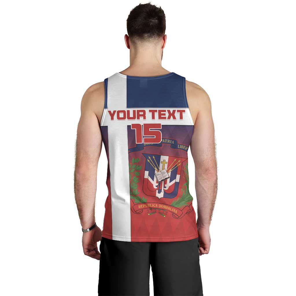 Custom Dominican Republic Football Men Tank Top Come On Los Quisqueyanos