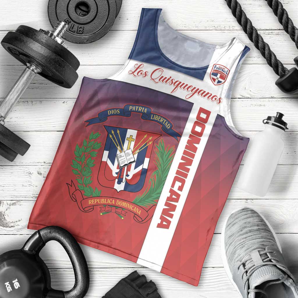 Custom Dominican Republic Football Men Tank Top Come On Los Quisqueyanos