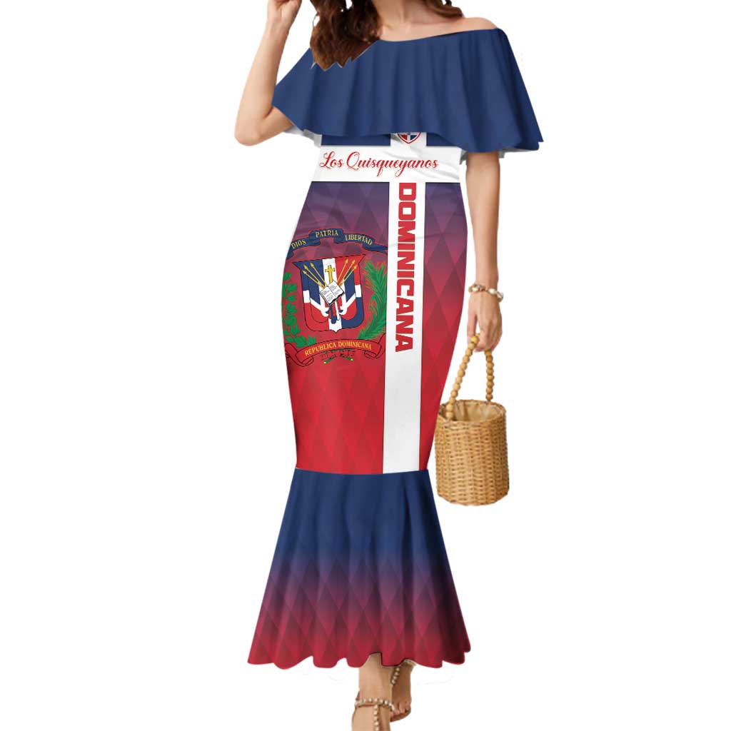 Custom Dominican Republic Football Mermaid Dress Come On Los Quisqueyanos