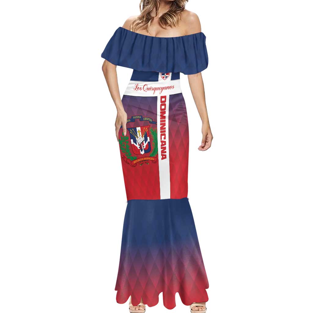Custom Dominican Republic Football Mermaid Dress Come On Los Quisqueyanos