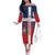 Custom Dominican Republic Football Off The Shoulder Long Sleeve Dress Come On Los Quisqueyanos