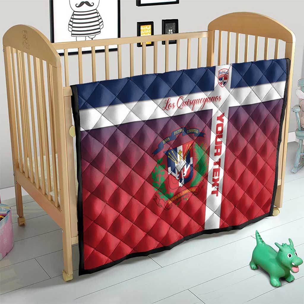 Custom Dominican Republic Football Quilt Come On Los Quisqueyanos
