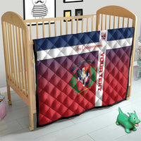 Custom Dominican Republic Football Quilt Come On Los Quisqueyanos
