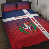 Custom Dominican Republic Football Quilt Bed Set Come On Los Quisqueyanos
