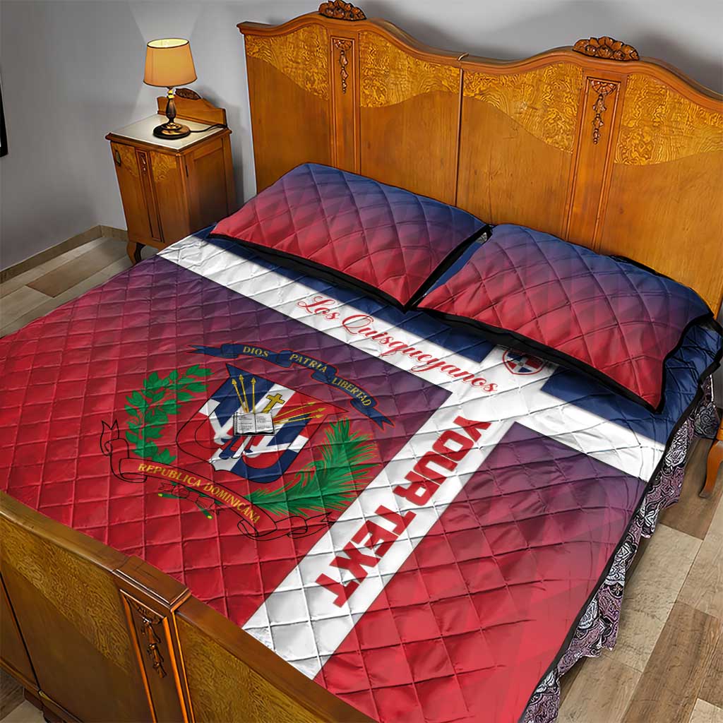 Custom Dominican Republic Football Quilt Bed Set Come On Los Quisqueyanos