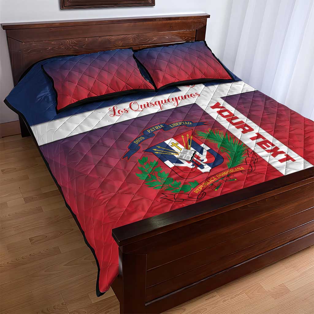 Custom Dominican Republic Football Quilt Bed Set Come On Los Quisqueyanos