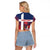 Custom Dominican Republic Football Raglan Cropped T Shirt Come On Los Quisqueyanos