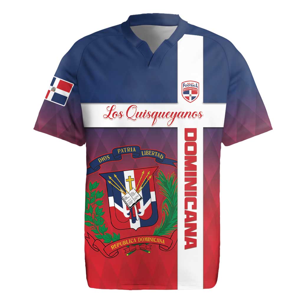 Custom Dominican Republic Football Rugby Jersey Come On Los Quisqueyanos