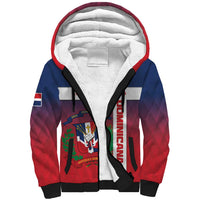 Custom Dominican Republic Football Sherpa Hoodie Come On Los Quisqueyanos