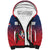Custom Dominican Republic Football Sherpa Hoodie Come On Los Quisqueyanos
