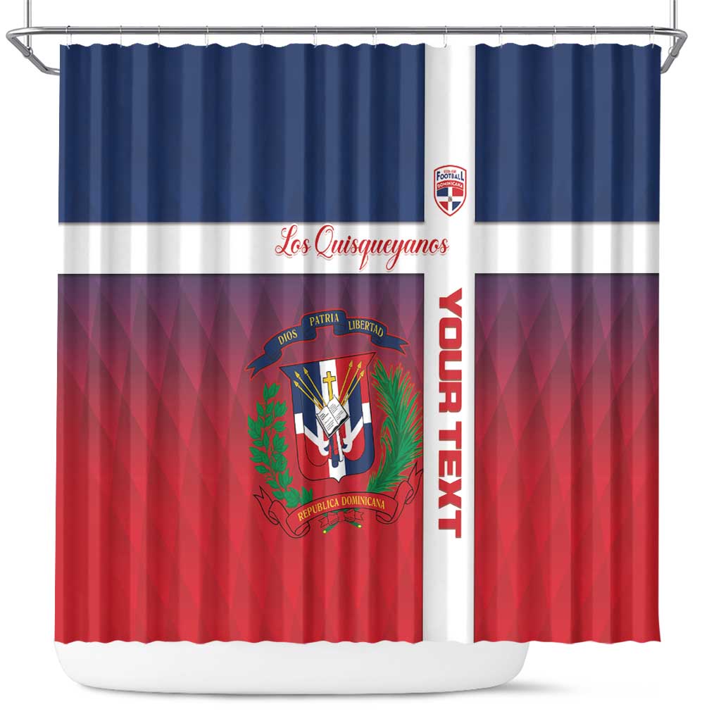 Custom Dominican Republic Football Shower Curtain Come On Los Quisqueyanos