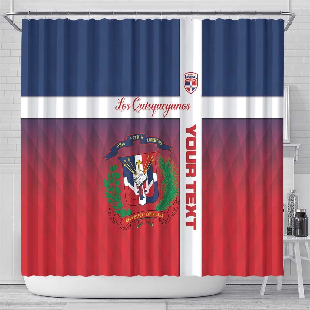 Custom Dominican Republic Football Shower Curtain Come On Los Quisqueyanos