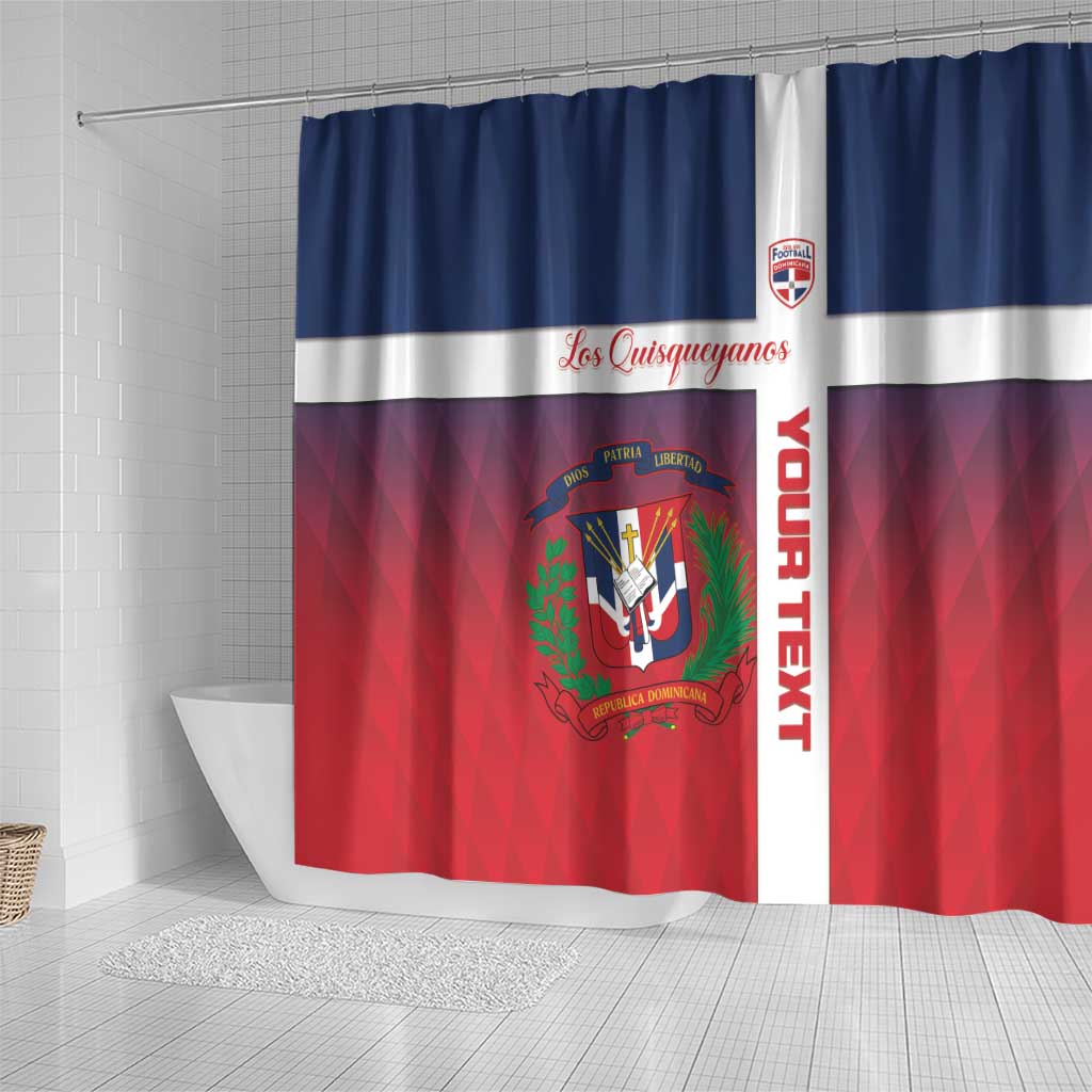 Custom Dominican Republic Football Shower Curtain Come On Los Quisqueyanos