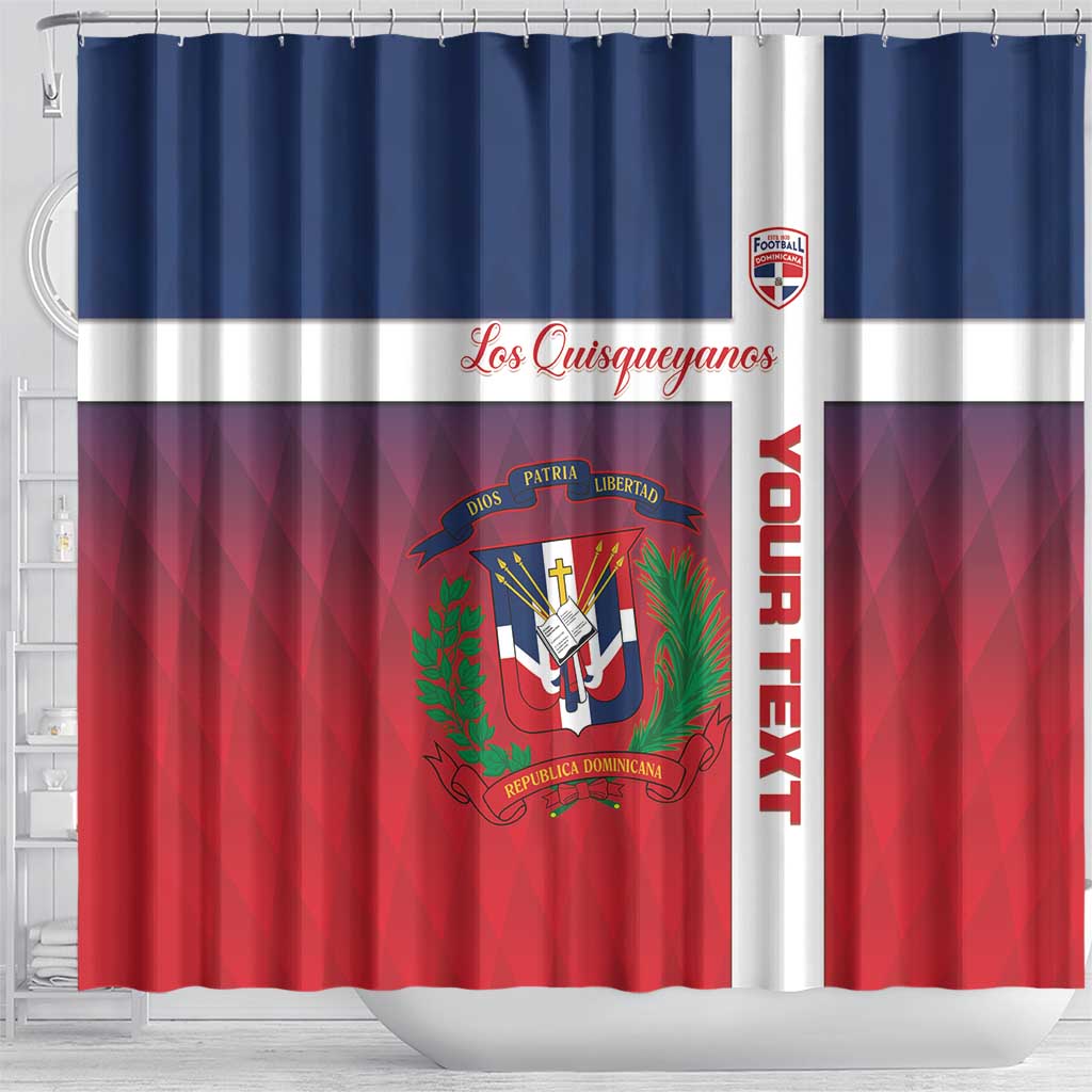 Custom Dominican Republic Football Shower Curtain Come On Los Quisqueyanos