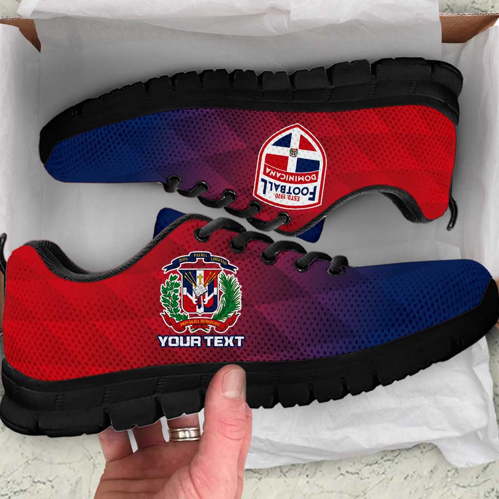 Personalised Dominican Republic Football Sneakers Come On Los Quisqueyanos