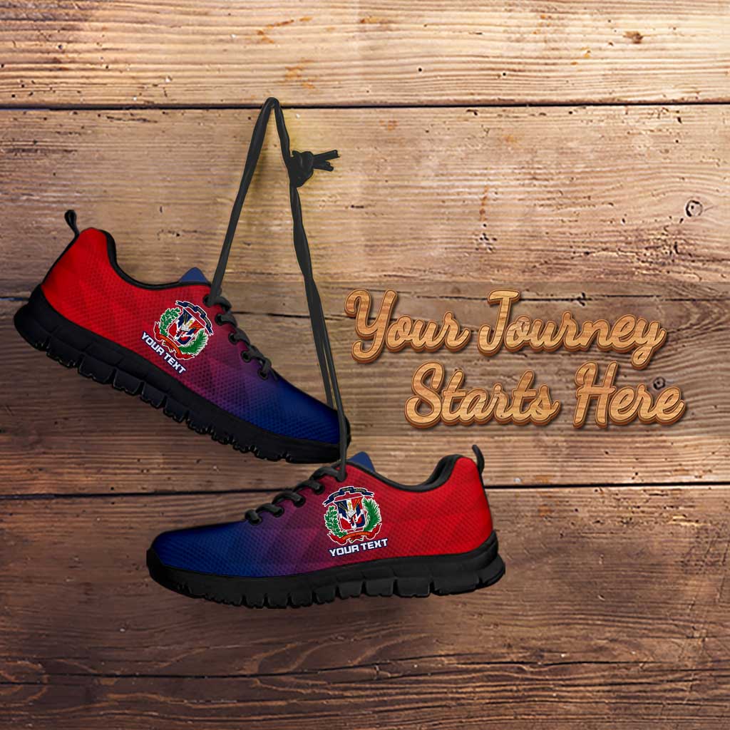 Personalised Dominican Republic Football Sneakers Come On Los Quisqueyanos