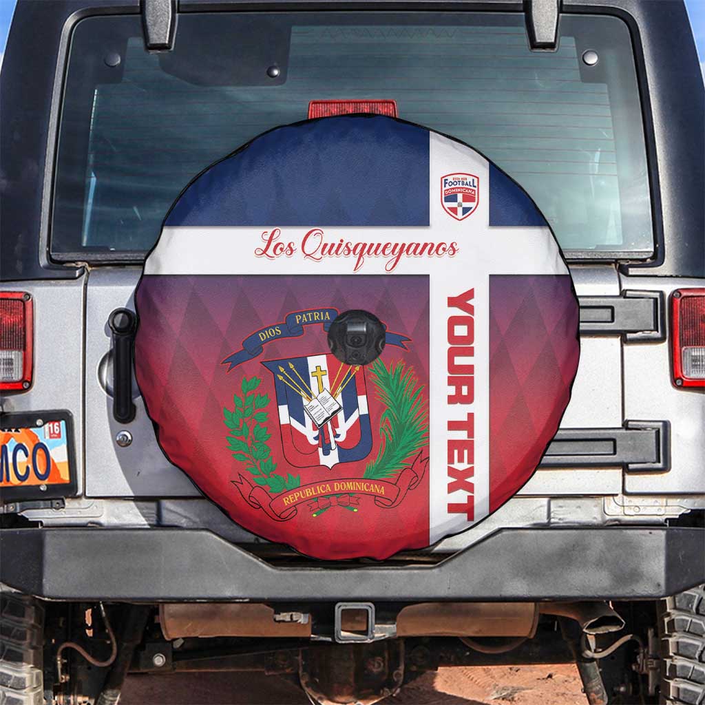 Custom Dominican Republic Football Spare Tire Cover Come On Los Quisqueyanos