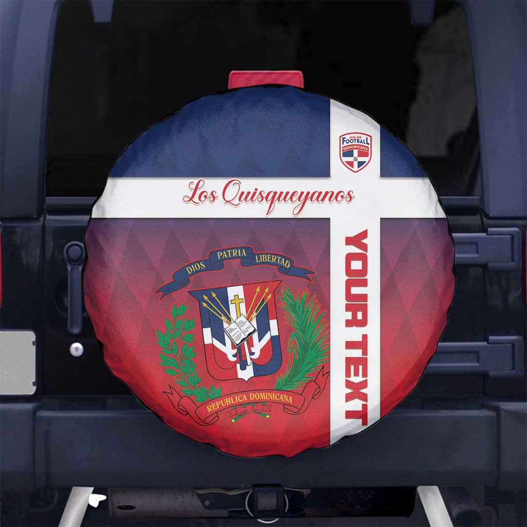 Custom Dominican Republic Football Spare Tire Cover Come On Los Quisqueyanos