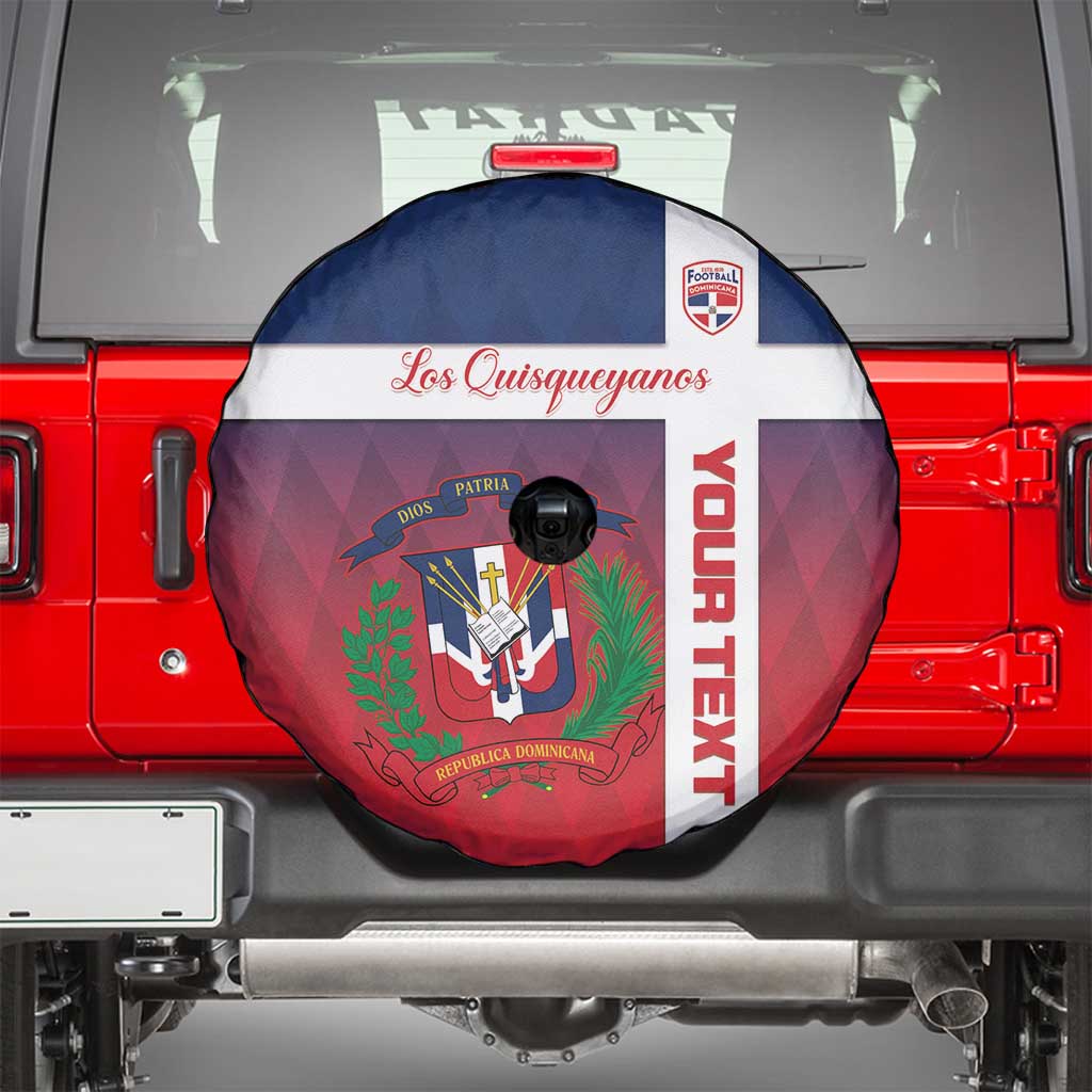 Custom Dominican Republic Football Spare Tire Cover Come On Los Quisqueyanos