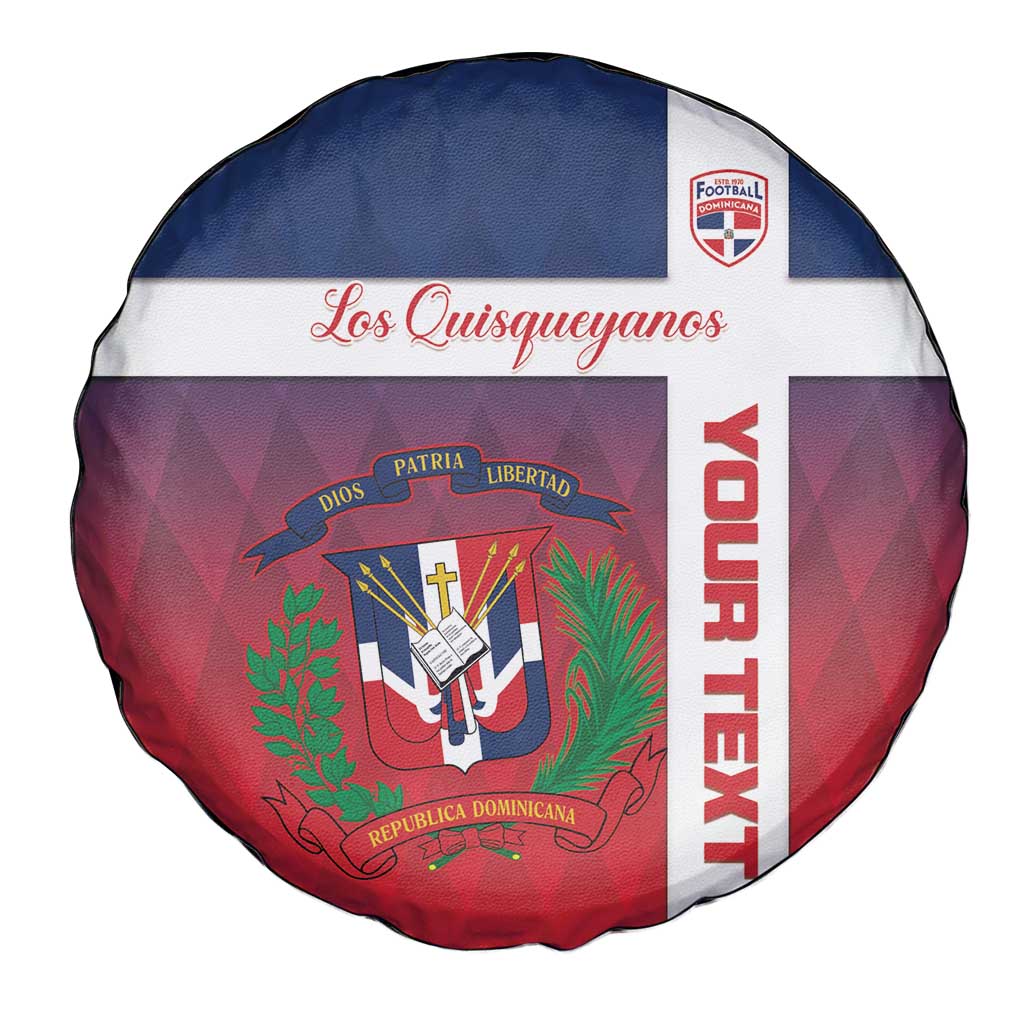 Custom Dominican Republic Football Spare Tire Cover Come On Los Quisqueyanos