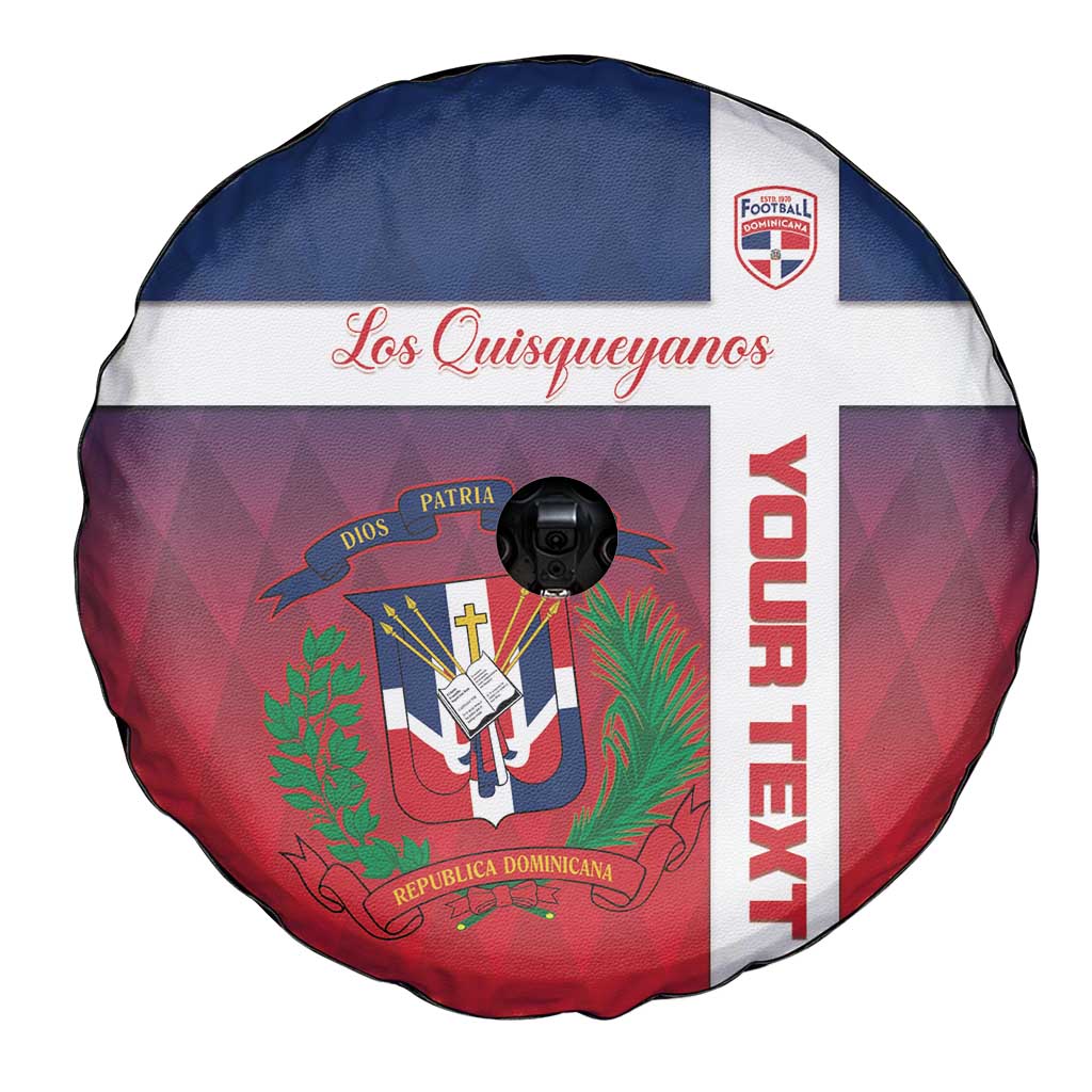 Custom Dominican Republic Football Spare Tire Cover Come On Los Quisqueyanos