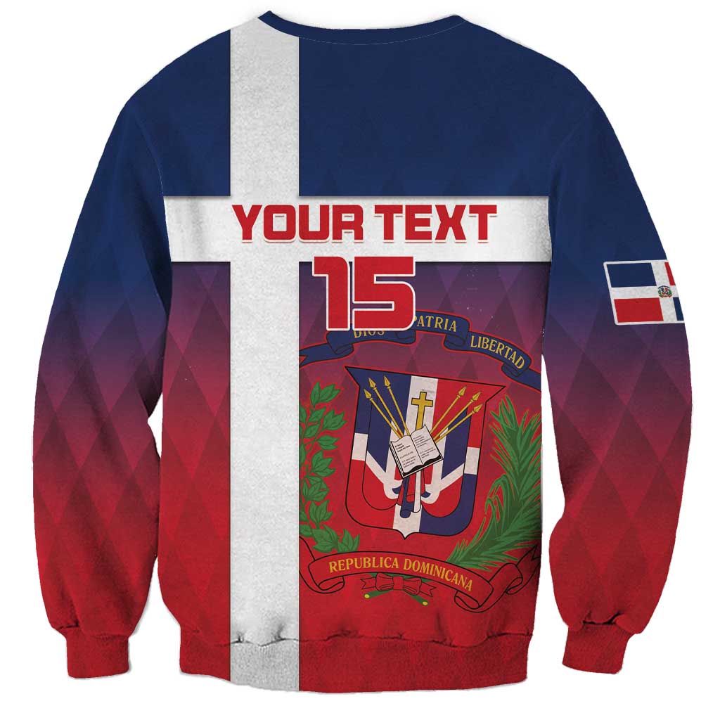 Custom Dominican Republic Football Sweatshirt Come On Los Quisqueyanos
