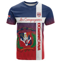 Custom Dominican Republic Football T Shirt Come On Los Quisqueyanos